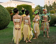 06 Group of Thai dancers relaxing off-stage