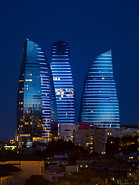 14 Flame towers at night