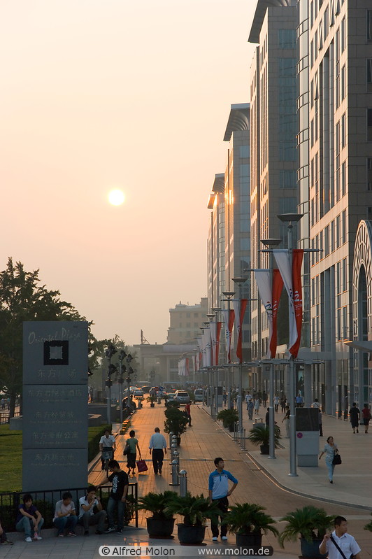 10 Oriental Plaza mall at sunset