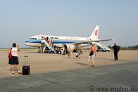 08 Passengers boarding Air China plane in Yichang airport