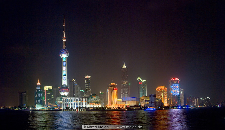 16 New Pudong panorama with Huangpu river at night