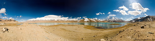 11 Panorama view of Karakul lake and Kunlun mountains