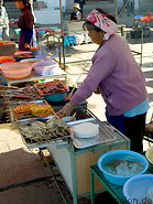 06 Street hawker selling dried fish