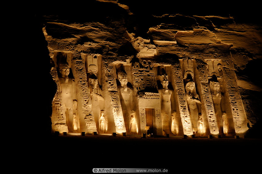 21 Temple of Hathor at night
