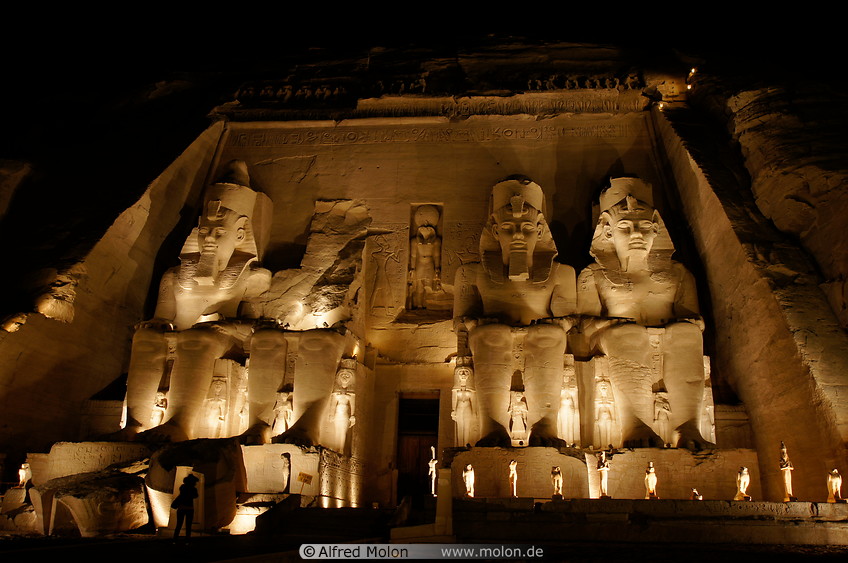 22 Great temple of Abu Simbel at night
