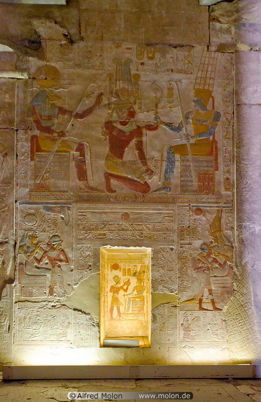 09 Colouful bas-reliefs with Egyptian gods