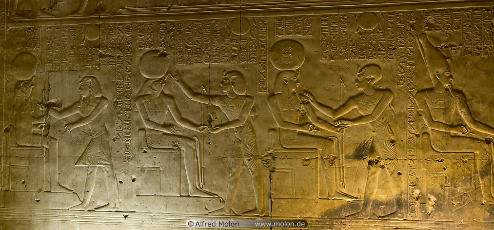 14 Bas-relief with Egyptian gods and pharaos