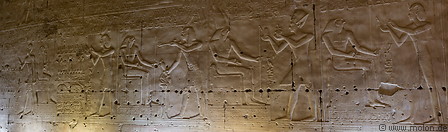 18 Bas-relief with Egyptian god Horus and pharaos