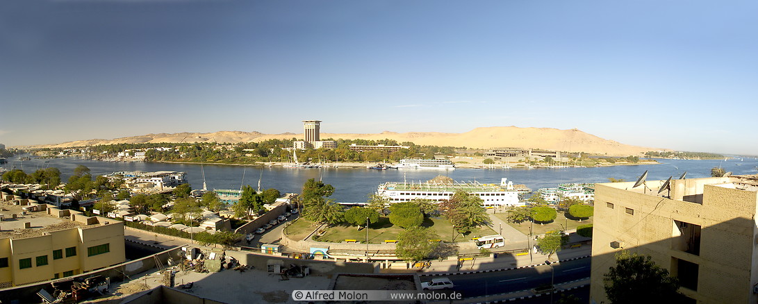 20 Panorama view of Assuan and Nile river