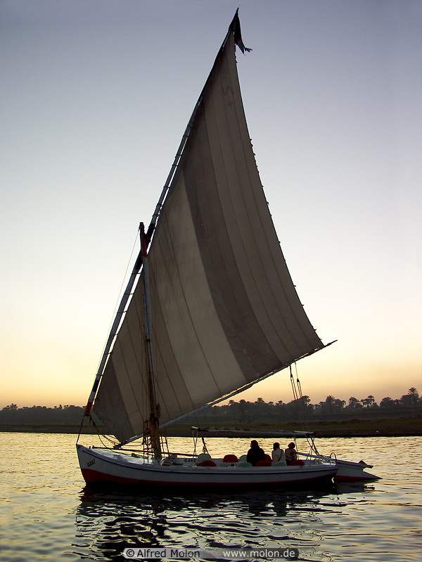 10 Felucca on the Nile in the evening