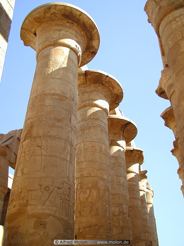 11 Columns in hypostyle hall