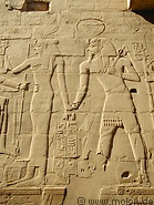 14 Bas-relief with pharaoh and goddess Hathor