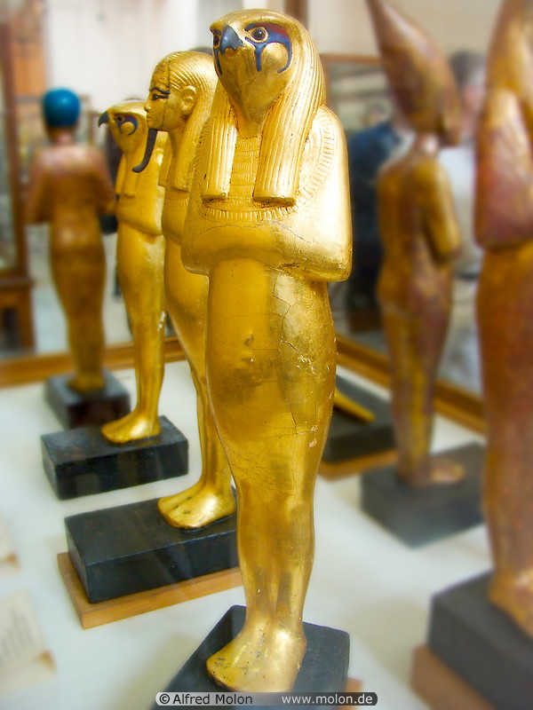 08 Golden statues of Egyptian gods