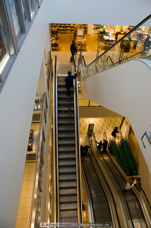 10 Escalators in shopping mall