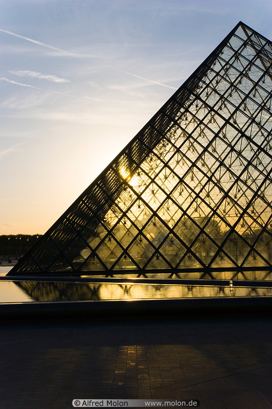 13 Louvre glass pyramid at sunset