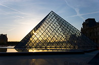 12 Louvre glass pyramid at sunset