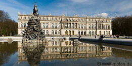 14 Herrenchiemsee castle mirrored in pool