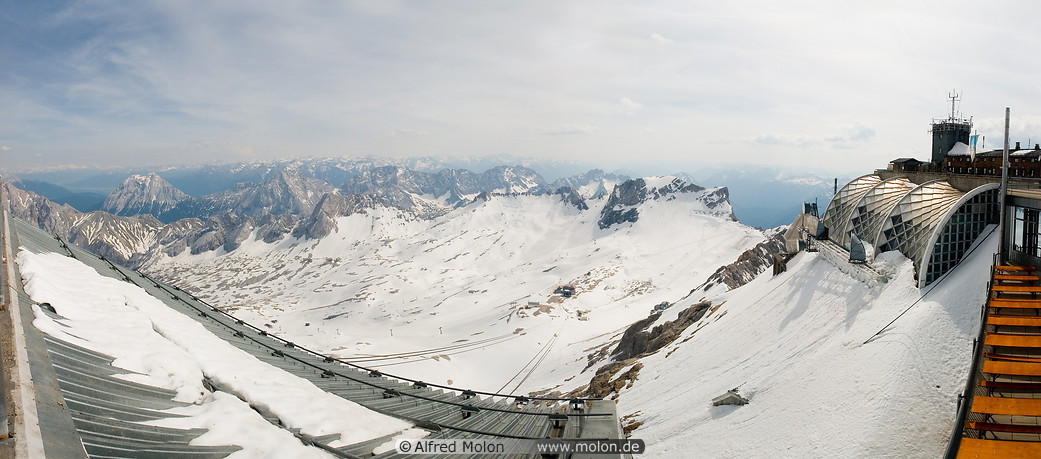 27 Panorama view of Zugspitz glacier and mountains