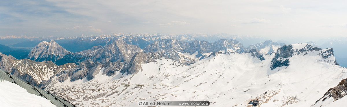 28 Panorama view of Zugspitz glacier and mountains