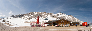 10 Sonnalpin glacier restaurant and Zugspitze massif