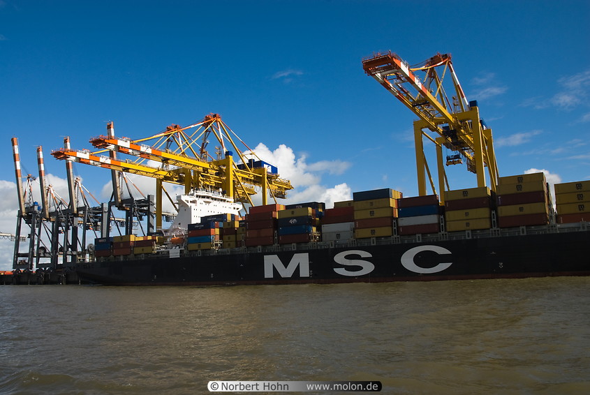 05 Container ship and gantry cranes