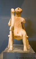 04 Marble statue of man playing instrument - Cycladic period