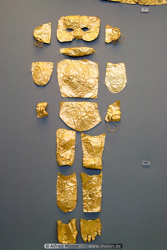 14 Gold plates covering body