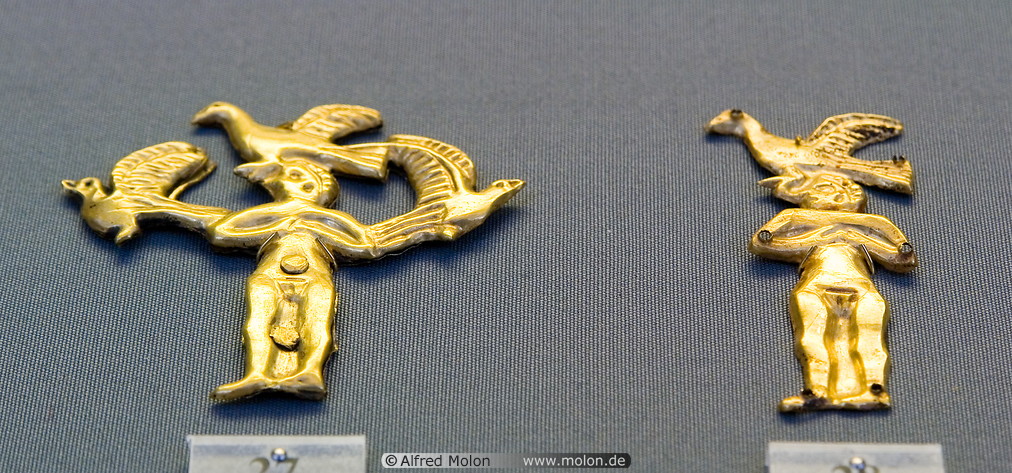 19 Gold female deity figurines