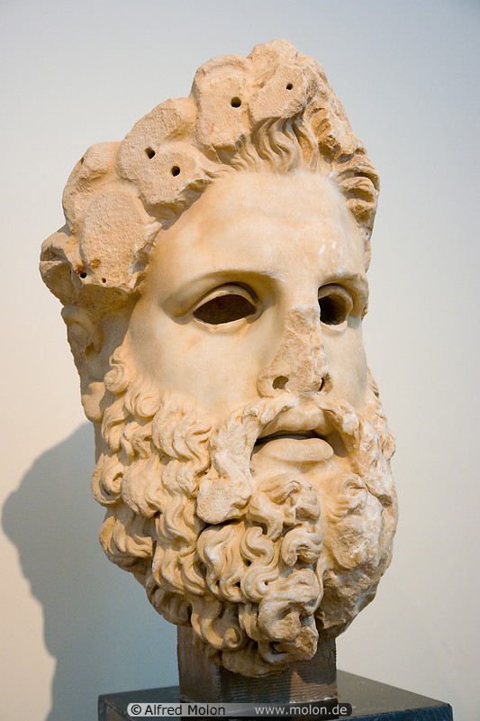 05 Head of marble statue of Zeus