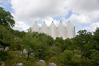 01 White tent covering temple