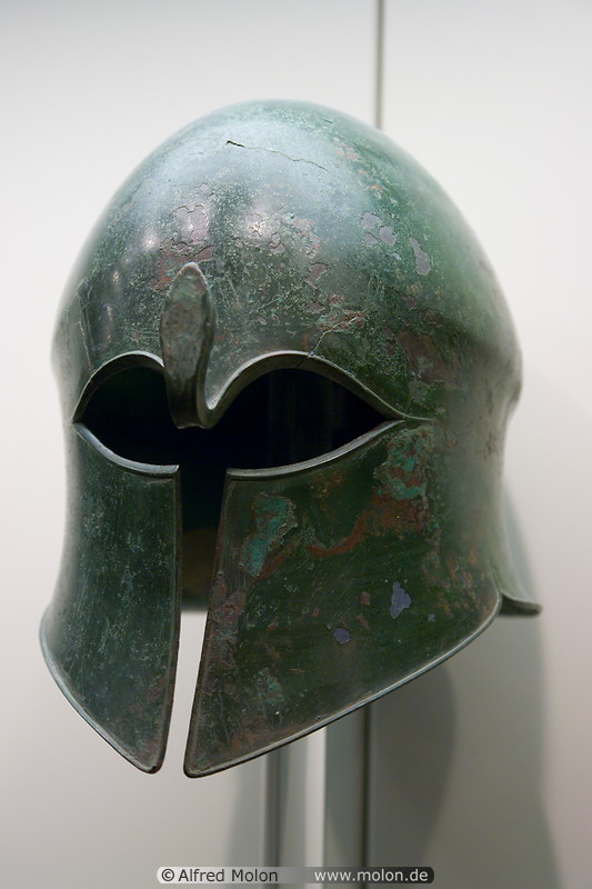 09 Etruscan style bronze helmet