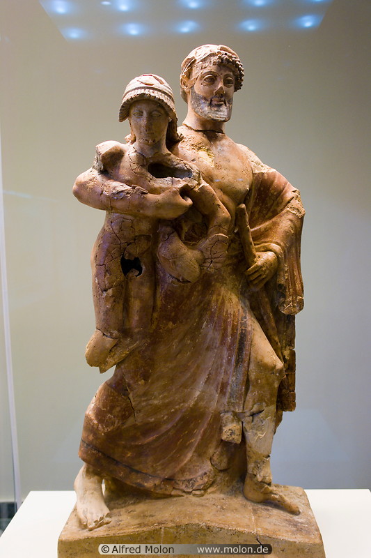 17 Terracotta statue of Zeus carrying Ganymede