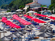 32 Pefkari beach umbrellas