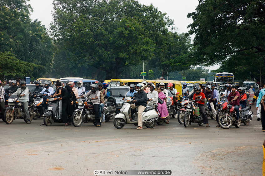 11 Motorbikes on street