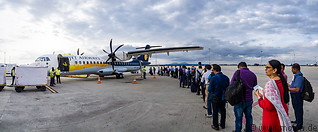 22 Passengers queueing up at Jet Airways plane
