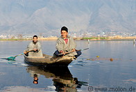 19 Kashmiri men in boat Nagin basin