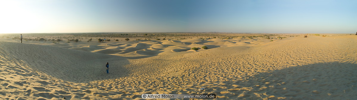 05 Sand dunes panorama at sunset
