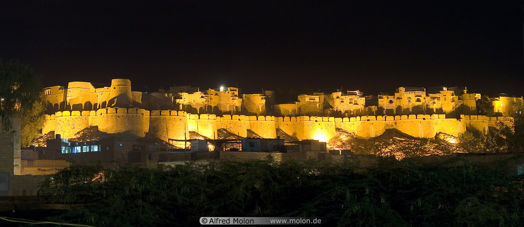 14 View of fort at night