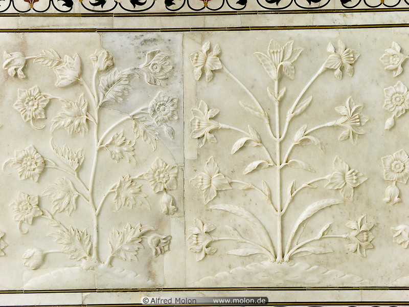 17 Marble carvings with flowers