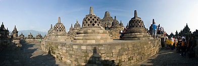 22 Stupas on the upper level