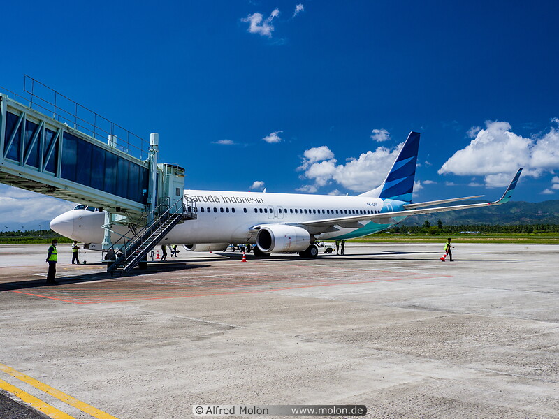57 Garuda Indonesia plane in Gorontalo airport