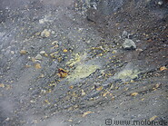 21 Sulfur deposits in volcano crater