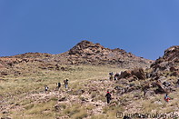 20 Hikers descending Mt Damavand