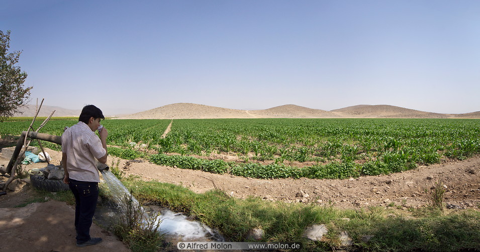 23 Water well and irrigated fields