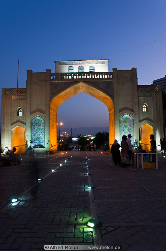 06 Quran gate at night
