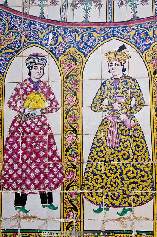 20 Qajar era painting on tiles
