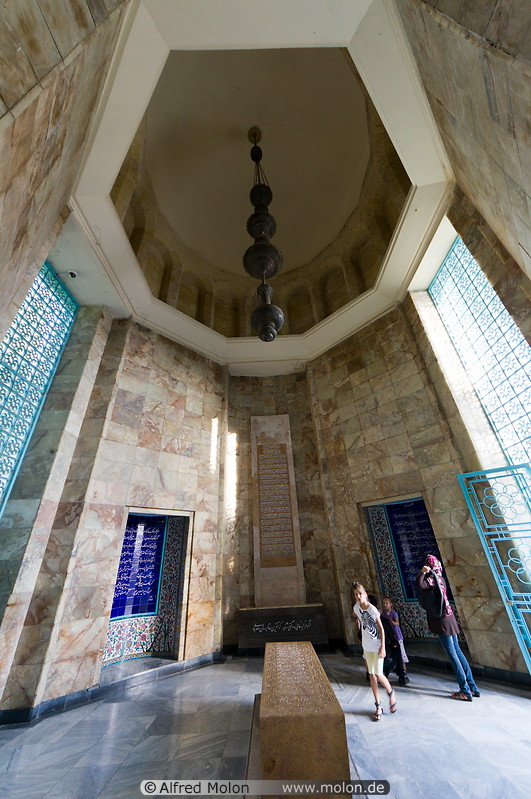 06 Mausoleum interior with tombstone