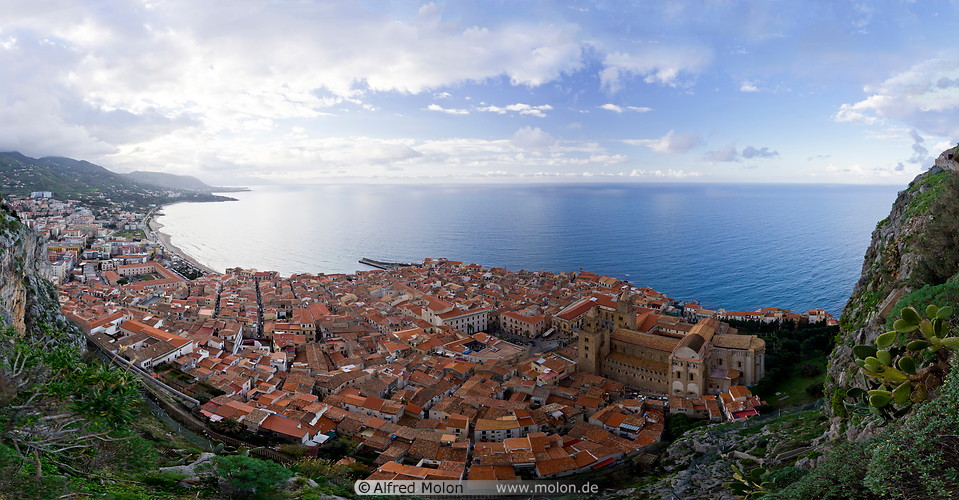 19 View of Cefalu from above