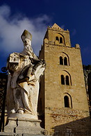 13 Statue and cathedral tower
