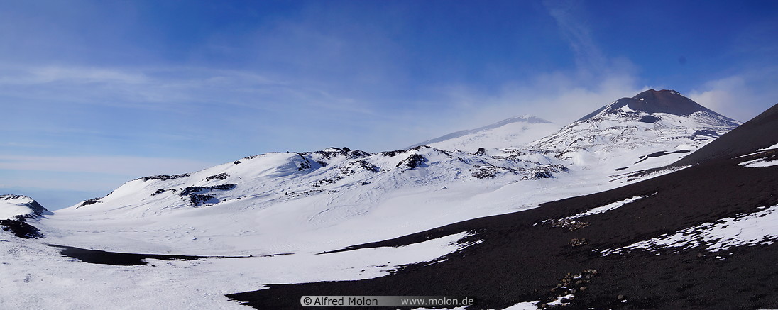 12 Snow fields on Mt Etna